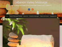 Tablet Screenshot of lebanonvalleymassage.com